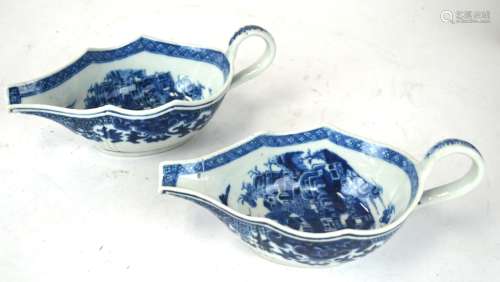 Pr Chinese Blue & White Export Creamers