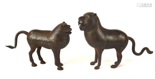 Middle Eastern Animals with Silver and Gold Inlaid