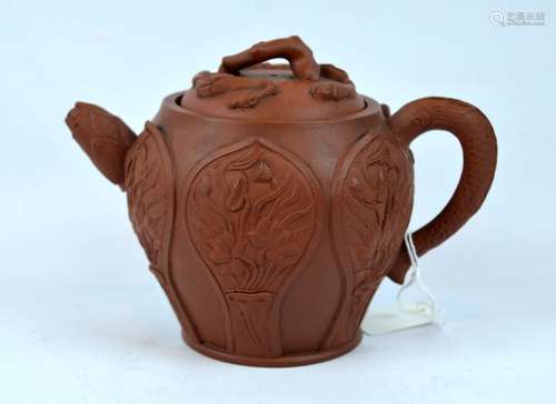 Rare Chinese Kangxi 17th C Yixing Teapot & Cover