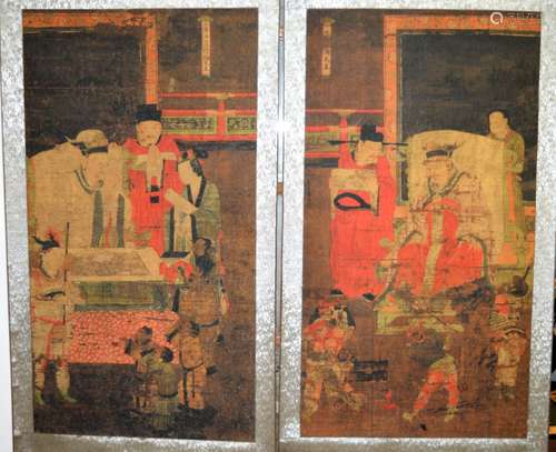 Set of 10 Prints of Scroll Paintings of Afterlife