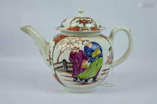 18th C English Worcester Mandarin Teapot