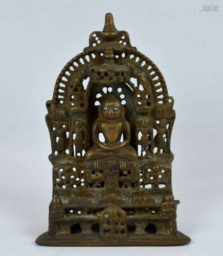 Jain, 12th/14th C Indian Bronze Buddha Shrine