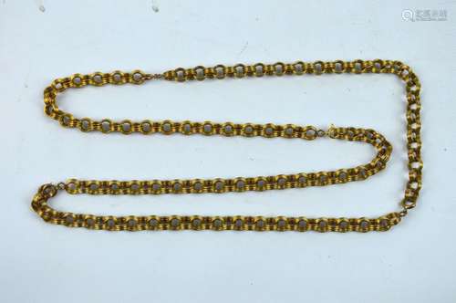 14K Gold Link Necklace Weighing 68.7 Grams