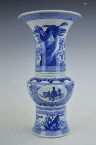 Good Chinese Blue & White Baluster Vase