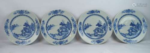 4 - Matching Early 18th C Chinese B&W Plates
