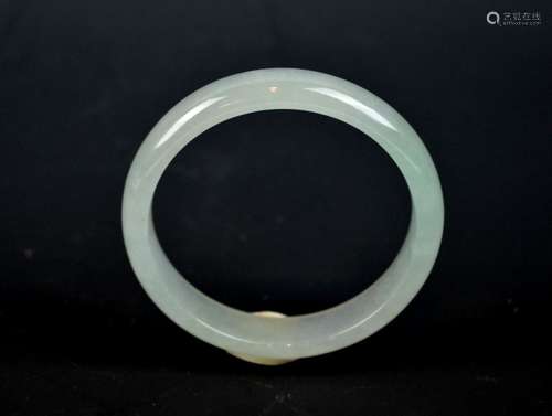 GIA Certified Natural Translucent Jadeite Bangle