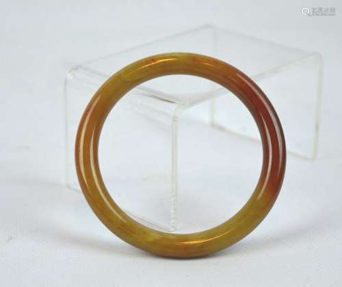 Good Natural Dark Red Chinese Jadeite Bangle