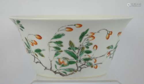 Chinese Porcelain Famille Verte Butterfly Bowl