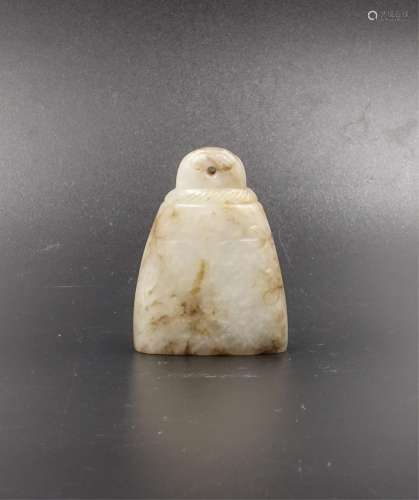 Chinese Qing Dynasty Jade Seal, Beast Mask