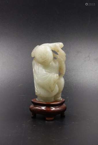Chinese Qing Dynasty Jade Figure Of Liuhai