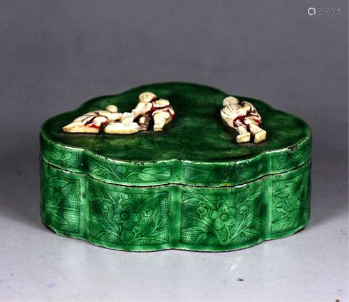 Chinese Silver Enamel Jewelry Box