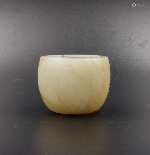 Chinese Tang Dynasty White Jade Water Coupe