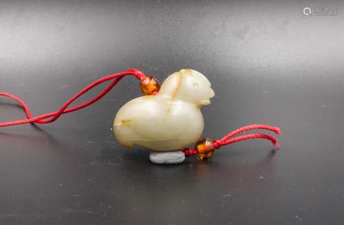 Chinese Tang Dynasty Jade Pendant, Chicken