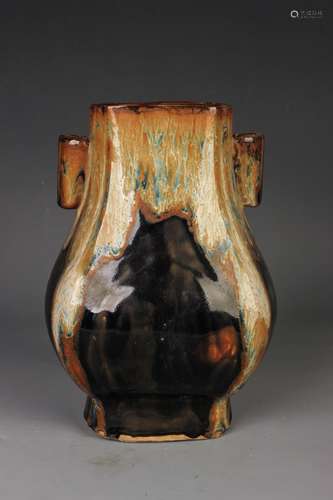 Chinese Qing Dynasty Flambe Glazed Vase