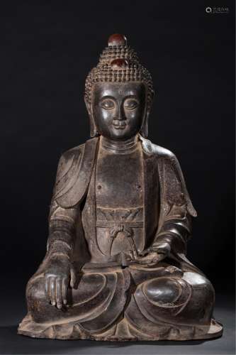 Chinese Bronze Figure Of Sitting Buddha
