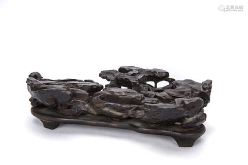 A Chinese Carved Hardwood Decoration