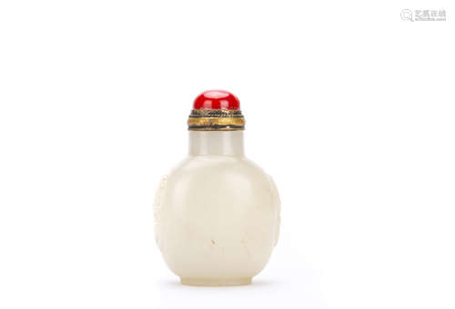 A Chinese Carved Jade Snuff Bottle