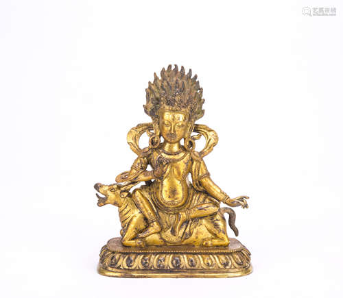 A Chinese Gilt Bronze Buddha