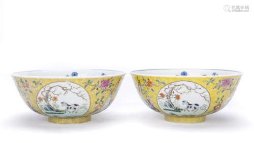 A Pair of Chinese Porcelain Bowls