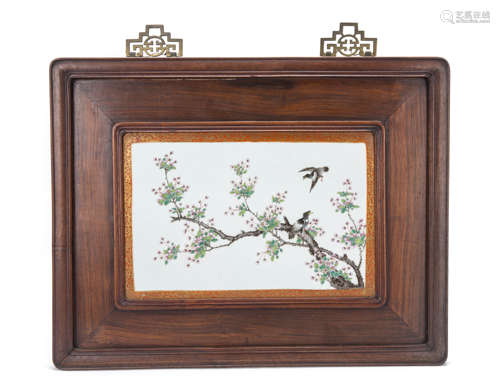 A Chinese Porcelain Plaque