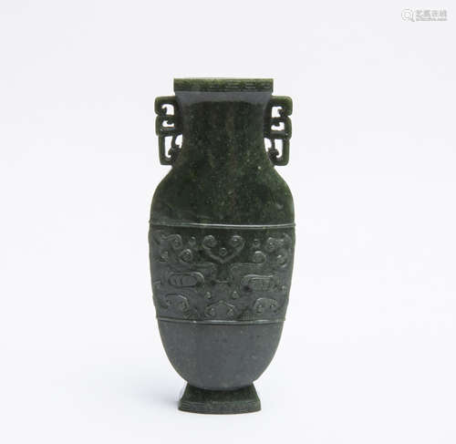 A Chinese Carved Jade Vase