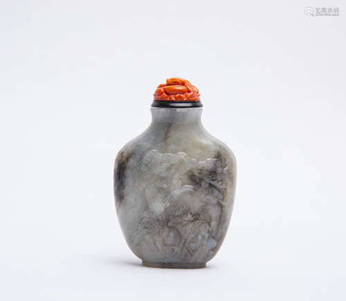 A Chinese Carved Jade Snuff Bottle