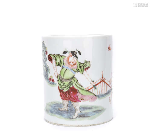 A Chinese Porcelain Brush Pot