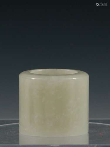 Chinese White Jade Thumb Ring