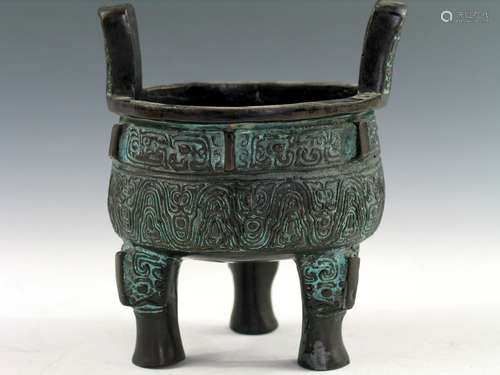 Chinese Bronze Tripod Ding