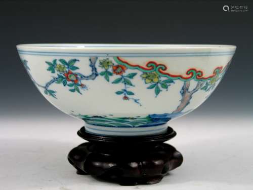 Imperial Doucai Bowl with Yongzheng Mark