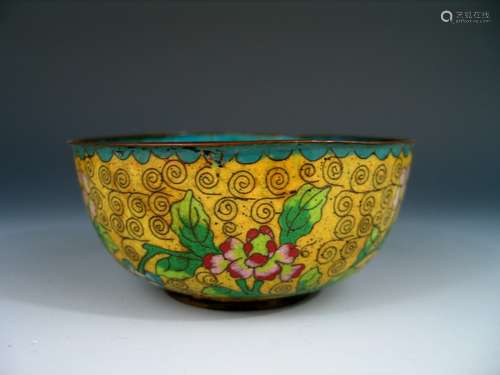 Chinese Export Cloisonne Bowl, Early 20th C.