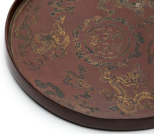 A Chinese Lacquer Double Plate