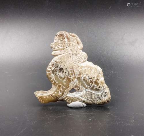 Chinese Tang Dynasty Jade Beast Plaque
