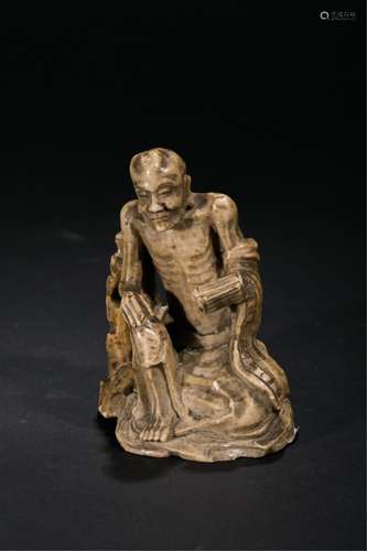 Chinese Soapstone Figure Of Damo