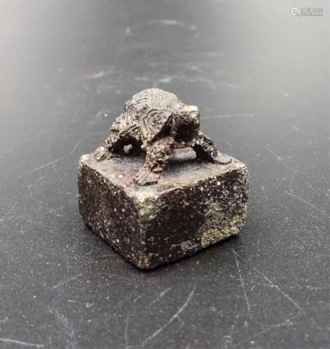 Chinese Han Dynasty Turtle Bronze Seal