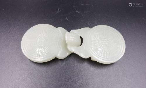 Chinese Qing Dynasty Jade Belt Buckle