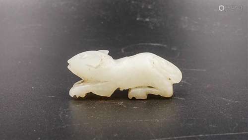 Chinese Song Dynasty White Jade Rabbit Pendant