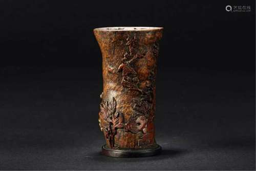 Chinese Bamboo Carved Brush Pot