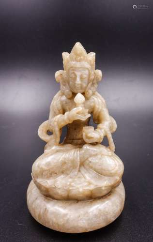 Chinese Ming Dynasty Jade Carved Buddha