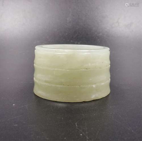 Chinese Jade Carved Hair Ring