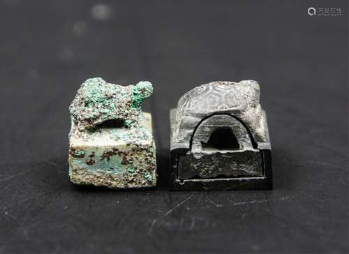 2 Chinese Han Dynasty Bronze Seals