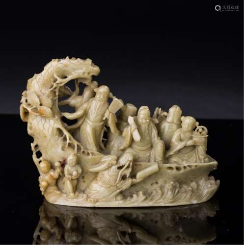 Chinese Soapstone Boulder Carvings