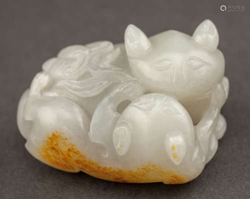 Chinese Antique 18TH Jade Cats