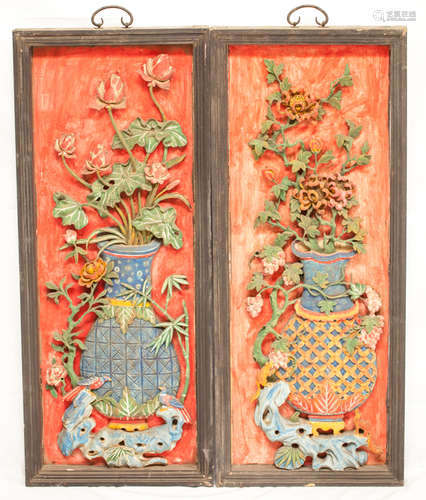 Pairs of Chinese Antique Lacquer Panels