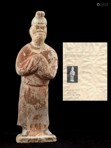 Chinese Antique Tang Dynasty Pottery Model of Foreign Groom