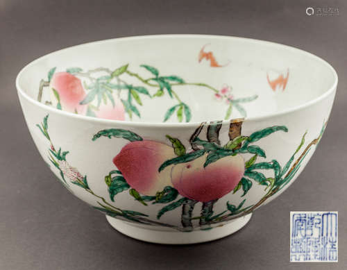 Chinese Antique Rose Famille Porcelain Fish Bowl