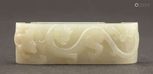 19th Antique White Jade 