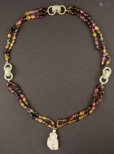 Chinese Antique Tourmaline Necklace