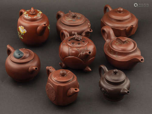 Group of Chinese Yixing Zisha/Purple Clay Teapot