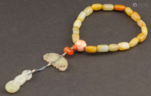 19th Chinese Antique Jade Prayer Beads